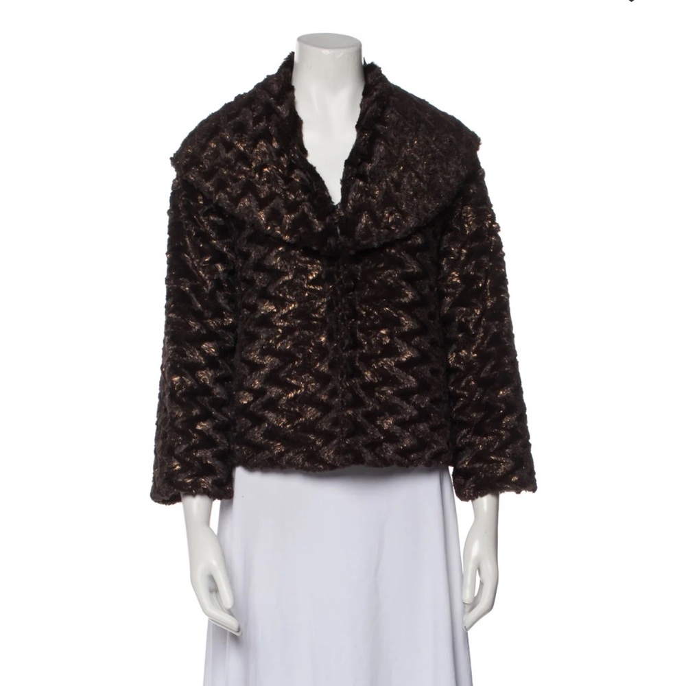 Alice + Olivia Animal Print Faux Fur Jacket